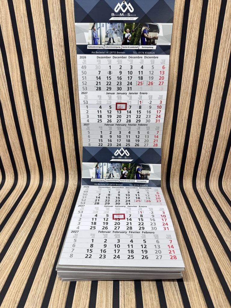 3 Monats Kalender